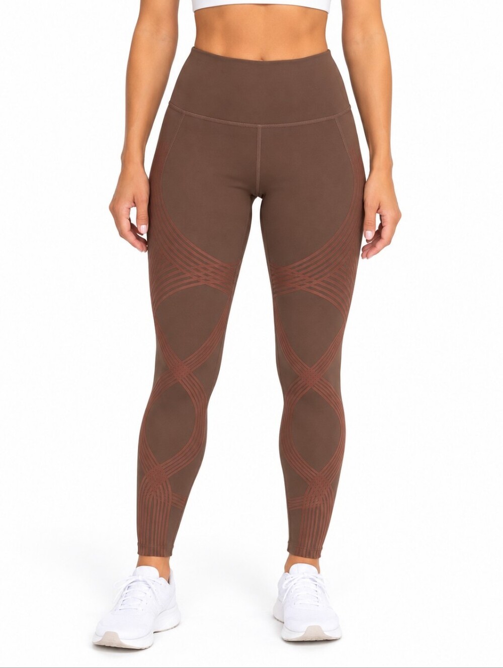 Fanka Body Sculpt Leggings Small Brown High Rise Compression Sculpting